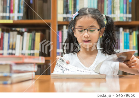 School education and literacy concept with girl School education and literacy concept with girl 54579650