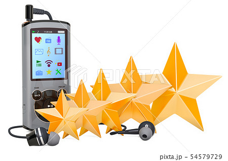 Customer rating of digital audio player, concept. 54579729