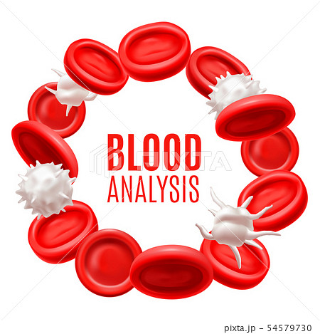 Blood Analysis Concept with Blood Cells in 54579730