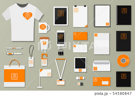 Brand identity template set business branding corporate mockup design with logo letter branded 54580847