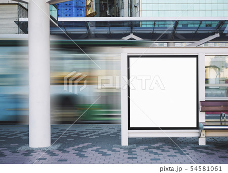 Mock up Banner Template Bus Stop Advertising Media Mock up Banner Template Bus Stop Advertising Media 54581061