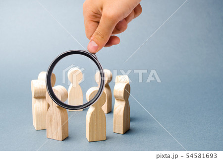 people stand in a circle on a gray background people stand in a circle on a gray background 54581693