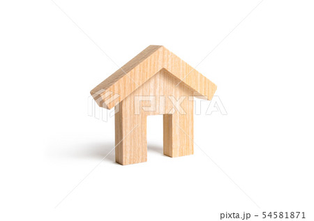 Wooden house on a white background. Wooden house on a white background. 54581871