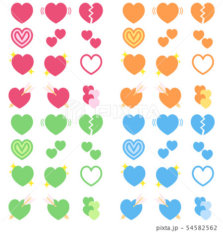 ４色ハートマークセット2 54582562