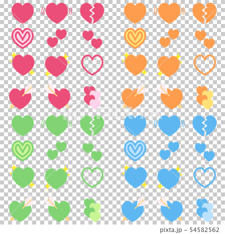 ４色ハートマークセット2 54582562