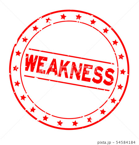 Grunge red weakness word with star icon stampのイラスト素材 [54584184] - PIXTA