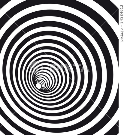 Abstract geometric hypnotic spiral. Black wormhole tunnel optical illusion. Abstract geometric hypnotic spiral. Black wormhole tunnel optical illusion. 54584612