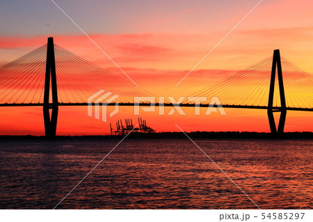 アメリカ 東海岸 サウスカロライナ チャールストン 橋 アメリカ 東海岸 サウスカロライナ チャールストン 橋 54585297