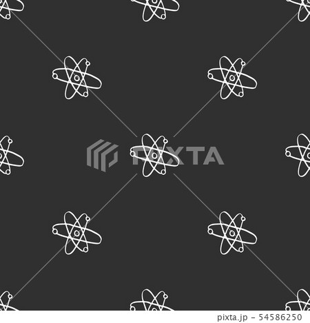 Atom symbol Seamless Pattern hand drawn. Vector 54586250
