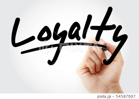 Loyalty text with marker Loyalty text with marker 54587007
