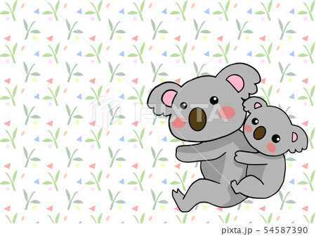 コアラの親子のイラスト素材