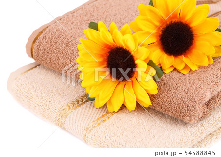 Towels and flowers Towels and flowers 54588845