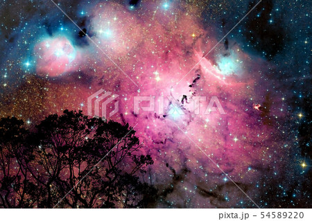 blur galaxy nebula back on night cloud  sky on 54589220