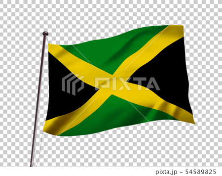 ジャマイカの国旗イメージのイラスト素材 5455