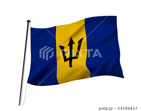 バルバドスの国旗イメージのイラスト素材 5457