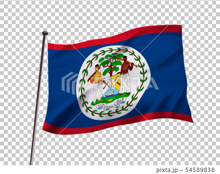 ベリーズの国旗イメージのイラスト素材 5458