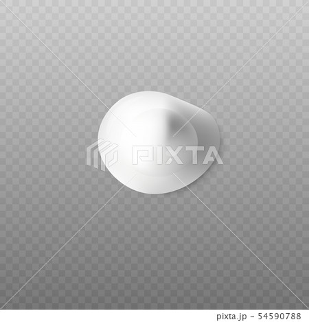 Realistic blop of body cream top view on transparent background. Realistic blop of body cream top view on transparent background. 54590788