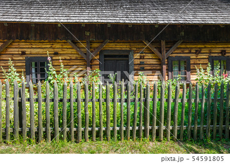 Wooden cottage in heritage park. Upper Silesian 54591805