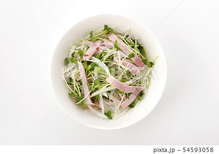 豚ロースハムとかいわれのサラダ 54593058