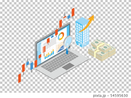 株価上昇 株式 為替 高騰 金融 3D アイソメ図 イメージ 株価上昇 株式 為替 高騰 金融 3D アイソメ図 イメージ 54595630