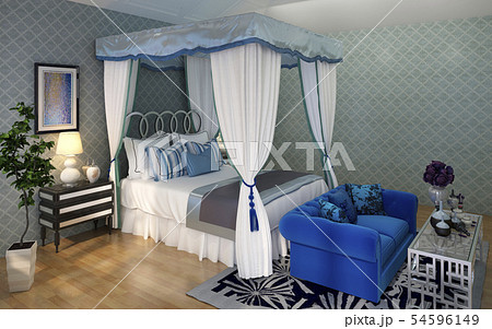 Hotel Room Interior 3d Illustration のイラスト素材