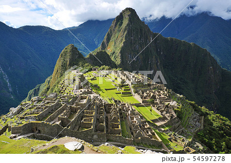 マチュピチュ遺跡 ペルー の写真素材