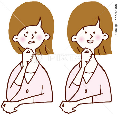 考える女性 54597360