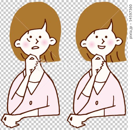 考える女性 54597360