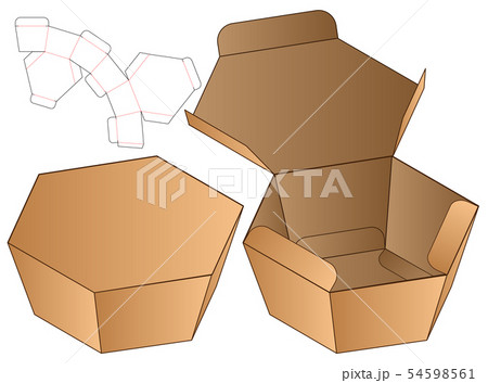 Box packaging die cut template design. 3d mock-up 54598561