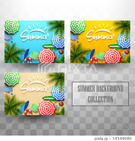 Summer tropical leaves background collections 54599080