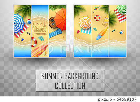 Beautiful top view summer beach background 54599107