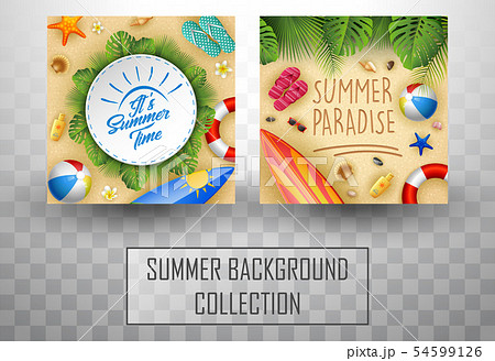 Beautiful top view summer beach background Beautiful top view summer beach background 54599126