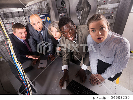 Men and women in pensive poses Men and women in pensive poses 54603256