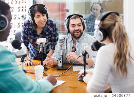 Fine presenters of different nationalities Fine presenters of different nationalities 54606374