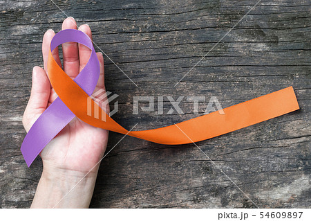 Orchid Orange Awareness ribbon Psoriasis illness Orchid Orange Awareness ribbon Psoriasis illness 54609897