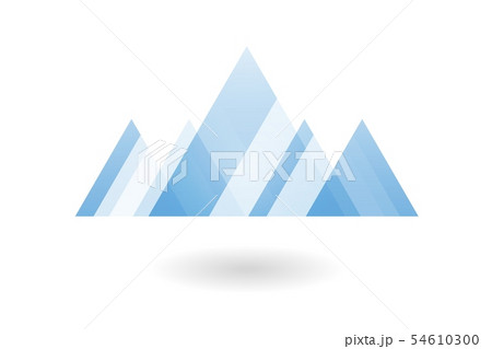 Abstract geometric pattern, blue overlapping 54610300