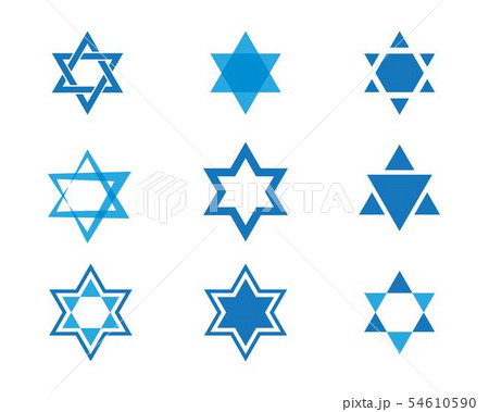 Star David template vector icon 54610590