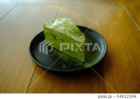 Japanese Matcha Mille Crepe Cake 54612304