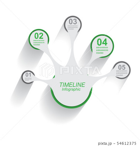 Time line Info-graphic design template. 54612375