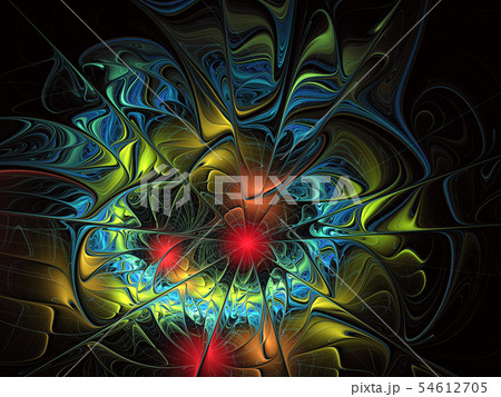 Fractal illustration of bright background with 54612705