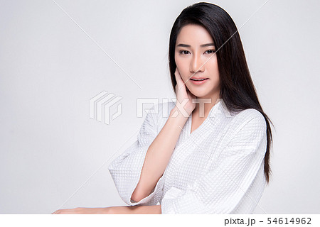 Beautiful Young Asian Woman with Clean Fresh Skin, Beautiful Young Asian Woman with Clean Fresh Skin, 54614962