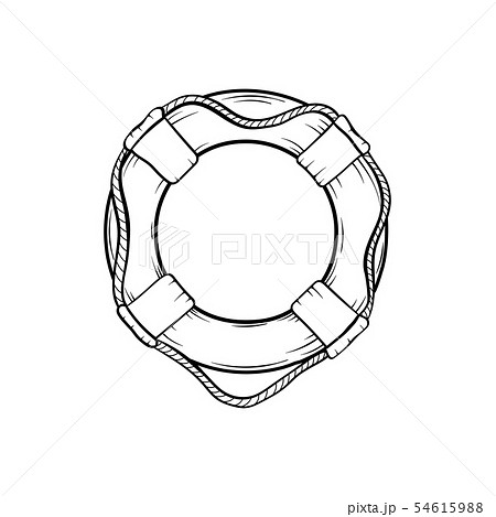 Safety Ring Hand Drawn Illustrationのイラスト素材 54615988 Pixta