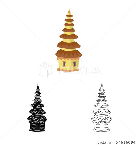 Isolated object of temple and landmark icon. Set of temple and hindu vector icon for stock. 54616094