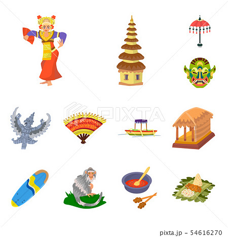 Vector Illustration Of Bali And Indonesia のイラスト素材