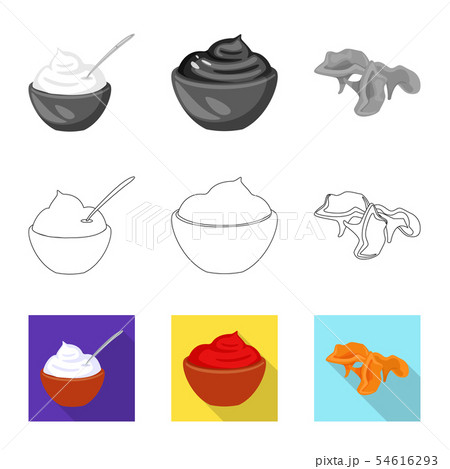 Vector illustration of taste and product icon. Collection of taste and cooking vector icon for stock 54616293