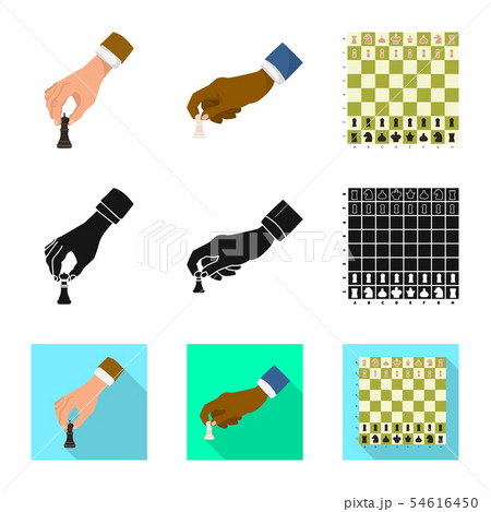 Isolated object of checkmate and thin sign. Set of checkmate and target stock symbol for web. Isolated object of checkmate and thin sign. Set of checkmate and target stock symbol for web. 54616450