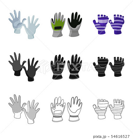 Vector design of silhouette and safety symbol. Collection of silhouette and comfort stock symbol for 54616527