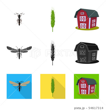 Vector design of agriculture and farming icon. Set of agriculture and plant stock symbol for web. 54617314