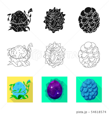 Vector illustration of animal and prehistoric sign. Collection of animal and cute vector icon for 54618574