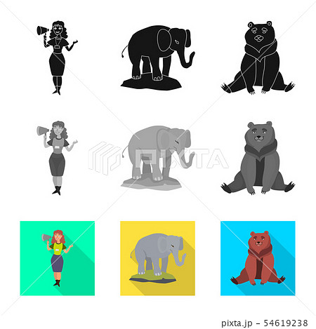 Isolated object of nature and fun sign. Collection of nature and entertainment stock symbol for web. 54619238